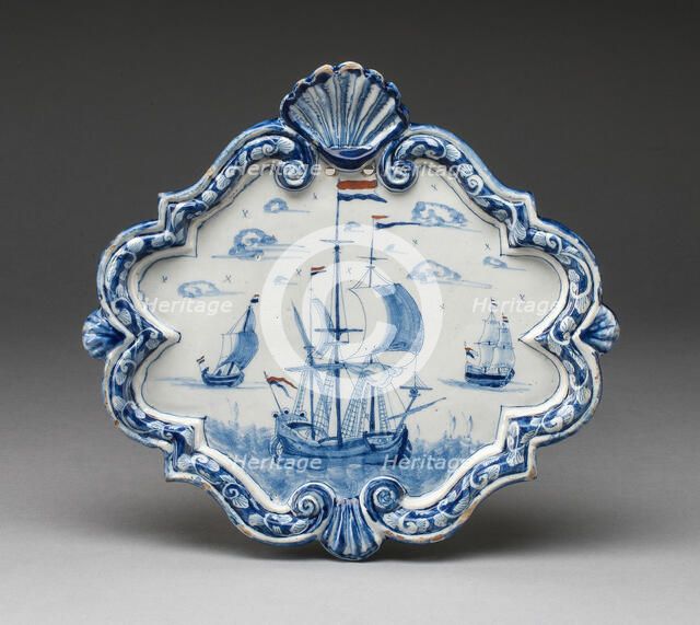 Plaque, Delft, c. 1750/55. Creator: Delftware.