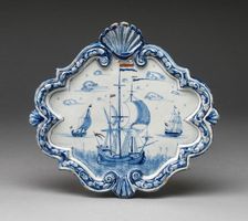 Plaque, Delft, c. 1750/55. Creator: Delftware