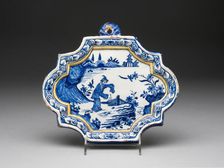 Plaque, Delft, c. 1730. Creator: Delftware