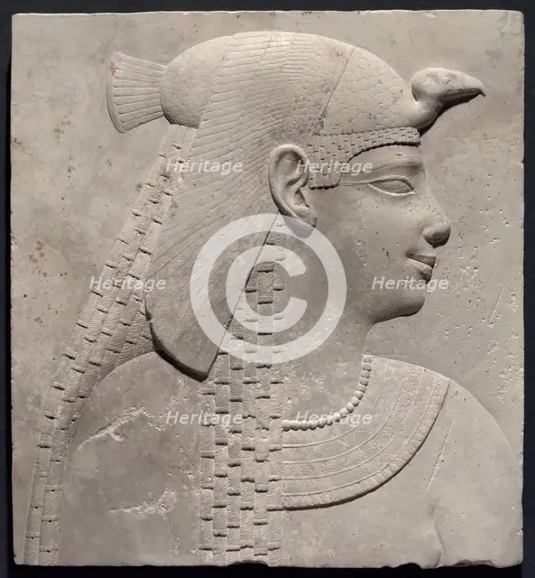 Plaque Depicting a Queen or Goddess, Egypt, Ptolemaic Period (332-30 BCE). Creator: Unknown.