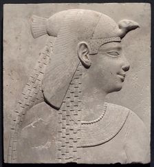 Plaque Depicting a Queen or Goddess, Egypt, Ptolemaic Period (332-30 BCE). Creator: Unknown