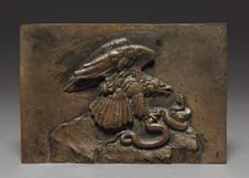 Plaque: Eagle with Snake, c.1830 - 1875. Creator: Antoine-Louis Barye (French, 1796-1875)