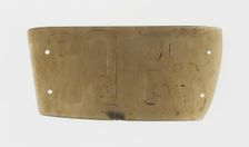 Plaque, Eastern Zhou dynasty, (c. 770-256 B.C.), 7th/6th century B.C. Creator: Unknown