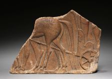Plaque Fragment of Horses and Chariot, 500-475. Creator: Unknown