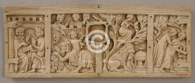 Plaque from Casket, French, first half 19th century, 14th century style (?). Creator: Unknown.