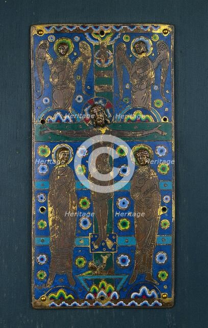 Plaque from a Book Cover with the Crucifixion, 1st half of 1200s. Creator: Unknown.