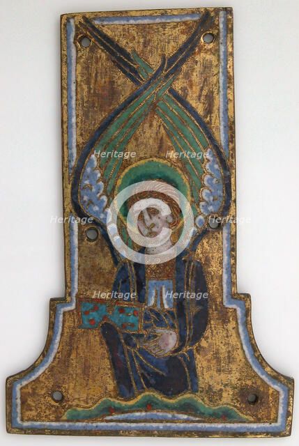 Plaque from a Cross with the Winged Man of Saint Matthew, French, ca. 1185-95. Creator: Unknown.
