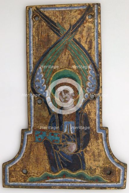 Plaque from a Cross with the Winged Man of Saint Matthew, French, ca. 1185-95. Creator: Unknown.