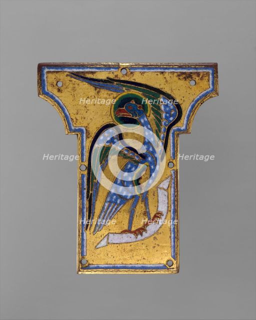Plaque from a Cross with the Eagle of Saint John, French, ca. 1185-95. Creator: Unknown.