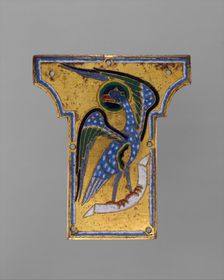 Plaque from a Cross with the Eagle of Saint John, French, ca. 1185-95. Creator: Unknown