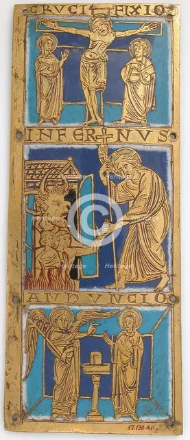 Plaque from a Portable Altar with Scenes from the Life of Jesus, German, ca. 1160-80. Creator: Unknown.