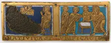 Plaque from a Portable Altar with Scenes from the Life of Jesus, German, ca. 1160-80. Creator: Unknown