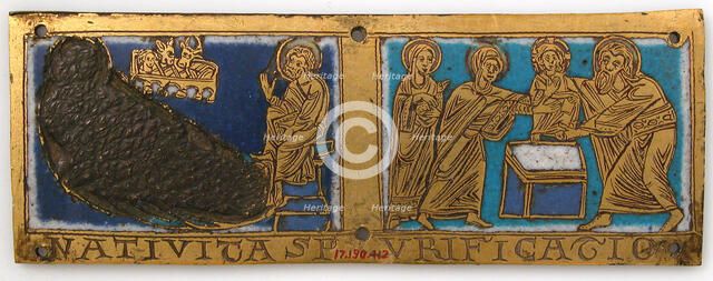 Plaque from a Portable Altar with Scenes from the Life of Jesus, German, ca. 1160-80. Creator: Unknown.