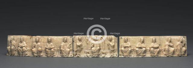Plaque from a Portable Altar: Christ and the Apostles, 1050-1100. Creator: Unknown.