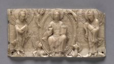 Plaque from a Portable Altar Showing Christ and the Apostles, 1050-1100. Creator: Unknown