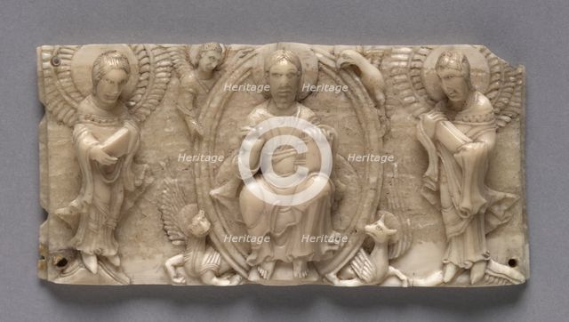 Plaque from a Portable Altar Showing Christ and the Apostles, 1050-1100. Creator: Unknown.