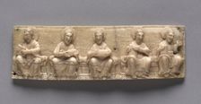 Plaque from a Portable Altar Showing Christ and the Apostles, 1050-1100. Creator: Unknown