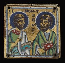 Plaque Pair: Simon and Thaddaeus and Thomas and Matthew, c. 1160. Creator: Unknown