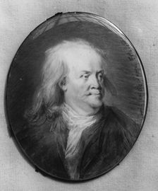 Plaque Portrait of Benjamin Franklin, 1800-1883. Creator: Louis Benjamin Huber Defeuille