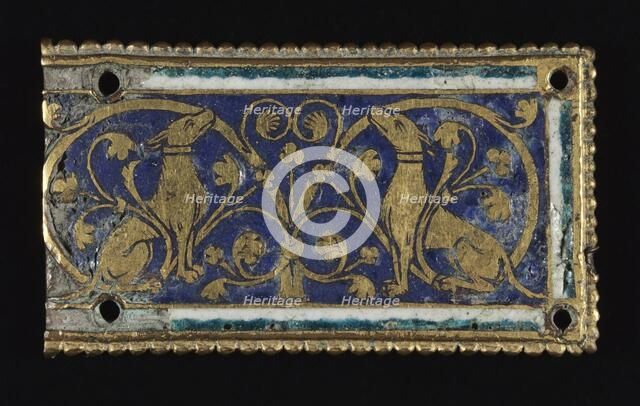 Plaque, probably from a Reliquary Shrine, c. 1200-1250. Creator: Unknown.