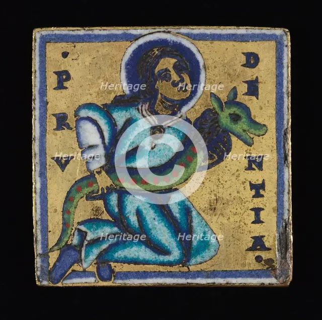 Plaque: Prudentia (Prudence), c. 1160. Creator: Unknown.