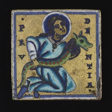 Plaque: Prudentia (Prudence), c. 1160. Creator: Unknown