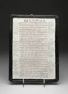 Plaque: Psalm No. 150, Utrecht, early 19th century. Creator: Unknown