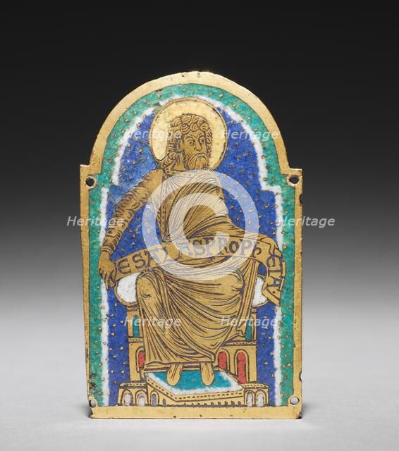 Plaque: Seated Prophet from a Reliquary Shrine, c. 1170-1180. Creator: Unknown.