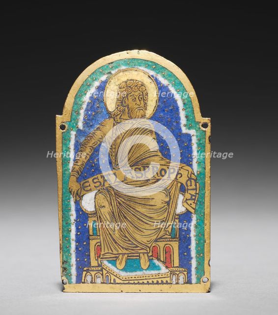 Plaque: Seated Prophet from a Reliquary Shrine: Esais (Isaiah), c. 1170-1180. Creator: Unknown.