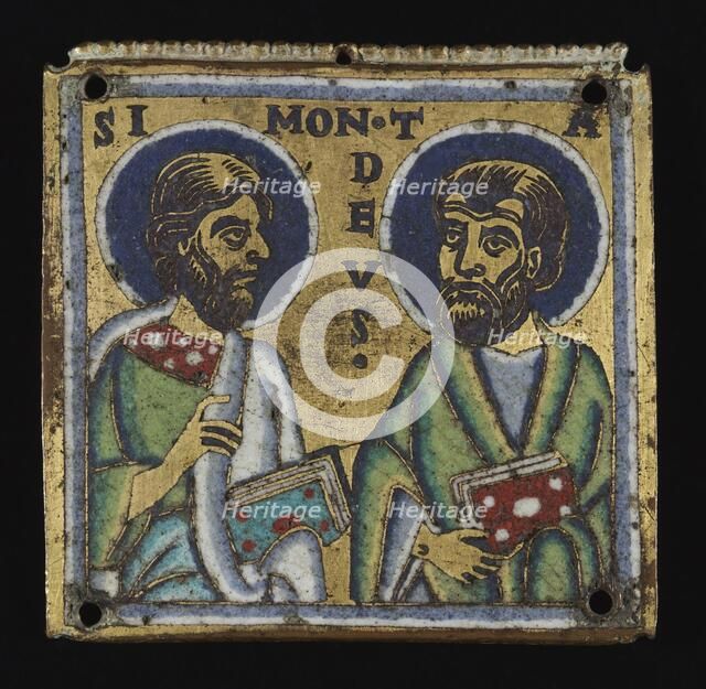 Plaque: Simon and Thaddaeus, c. 1160. Creator: Unknown.