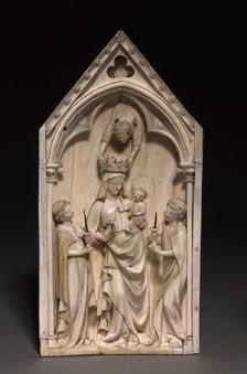 Plaque: The Virgin and Child with Angels, c. 1320-1330. Creator: Unknown
