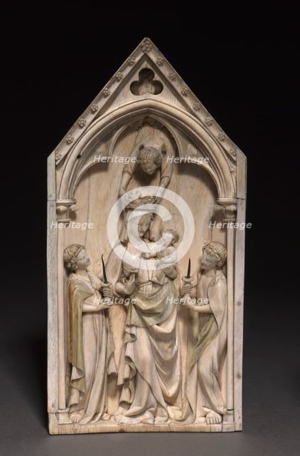 Plaque: The Virgin and Child with Angels, c. 1320-1330. Creator: Unknown.