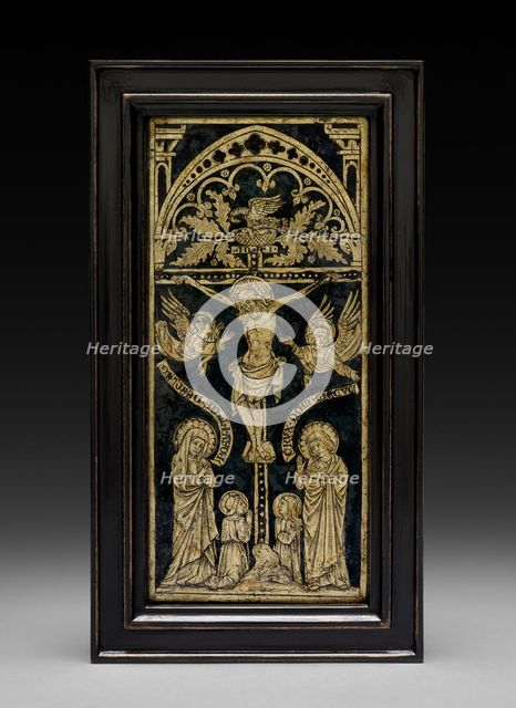 Plaque: The Crucifixion with Angels and Saints, c. 1400-1425. Creator: Unknown.