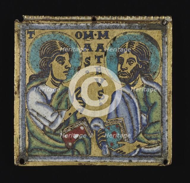 Plaque: Thomas and Matthew, c. 1160. Creator: Unknown.