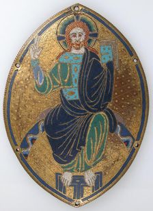 Plaque with Christ Blessing, French, ca. 1190-1200. Creator: Unknown