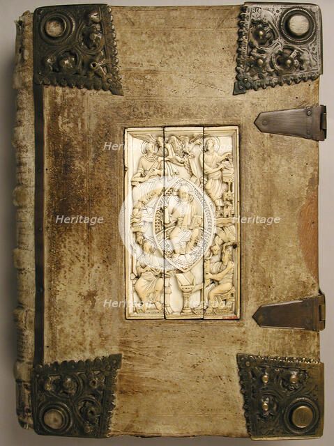 Plaque with Christ in Majesty and the Four Evangelists, 1000-1100. Creator: Unknown.