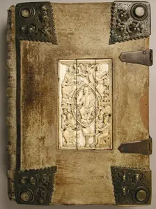 Plaque with Christ in Majesty and the Four Evangelists, 1000-1100. Creator: Unknown