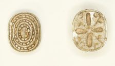 Plaque with Cross and Rope Designs, Egypt, Second Intermediate Period, Dynasty 15 (abt 1650-1550 BCE Creator: Unknown