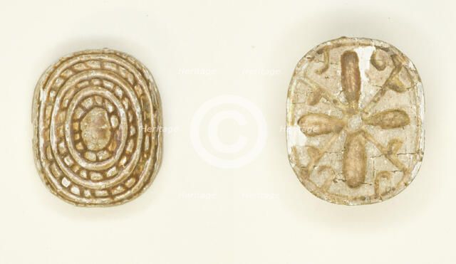 Plaque with Cross and Rope Designs, Egypt, Second Intermediate Period, Dynasty 15 (abt 1650-1550 BCE Creator: Unknown.