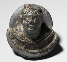 Plaque with a Male Head, 100s. Creator: Unknown