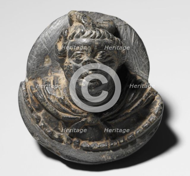 Plaque with a Male Head, 100s. Creator: Unknown.