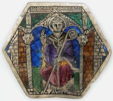 Plaque with a Sainted Bishop, Italian, 14th century. Creator: Unknown