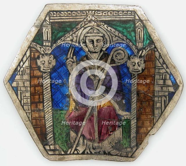 Plaque with a Sainted Bishop, Italian, 14th century. Creator: Unknown.