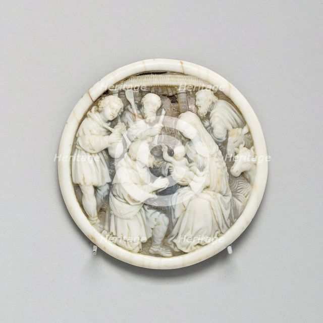 Plaque with Adoration of the Shepherds, first third of the 16th century. Creator: Unknown.