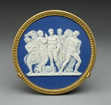 Plaque with Arming of Achilles, Burslem, 1790. Creator: Wedgwood