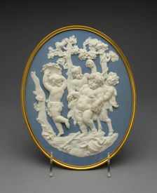 Plaque with Bacchus, Fauns, and Silenus, Burslem, 1769/80. Creator: Wedgwood