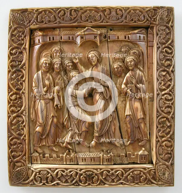 Plaque with Doubting Thomas, German, ca. 1140-60. Creator: Unknown.