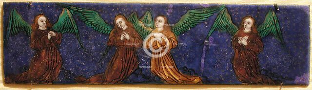 Plaque with Four Angels, French, 16th century. Creator: Unknown.