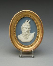 Plaque with Head of a Satyr, Burslem, 1770. Creator: Wedgwood