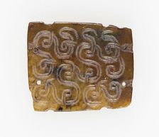 Plaque with Interlinked Scrolls, Eastern Zhou dynasty, (c. 770-256 B.C.), 7th century B.C. Creator: Unknown